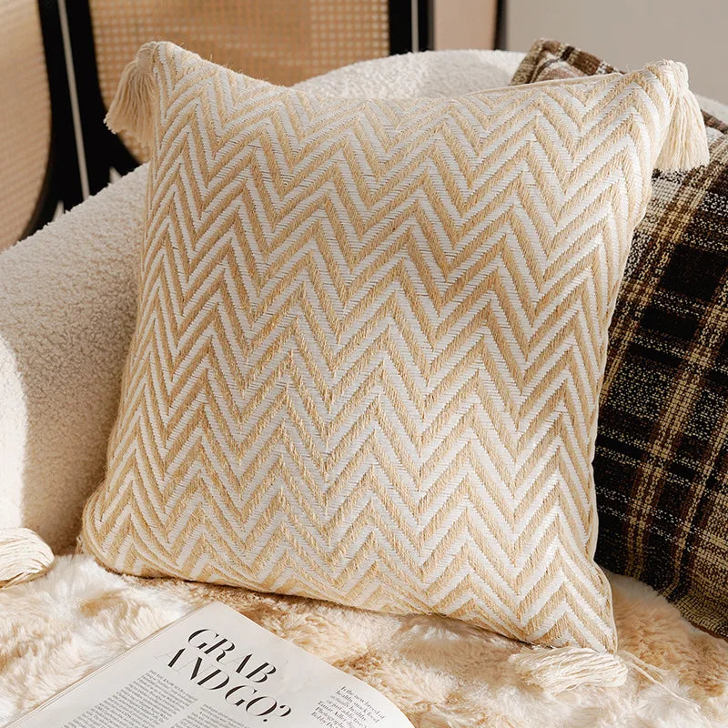 Nordisches Kissenbezug – Florales Polyester/Baumwolle – 30x50/45x45cm