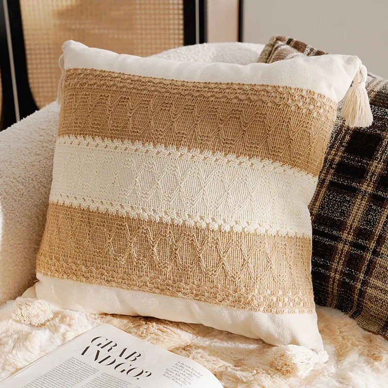 Nordisches Kissenbezug – Florales Polyester/Baumwolle – 30x50/45x45cm