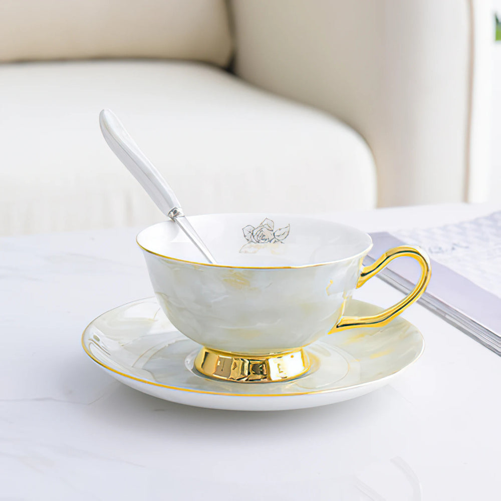 Nordisches Teekannenset – Keramik Handmade mit Goldeinlage