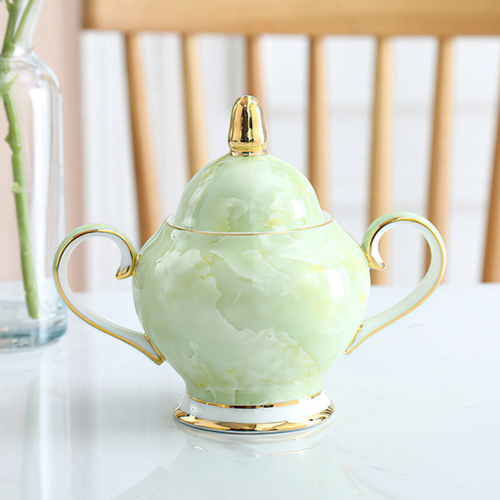 Nordisches Teekannenset – Keramik Handmade mit Goldeinlage