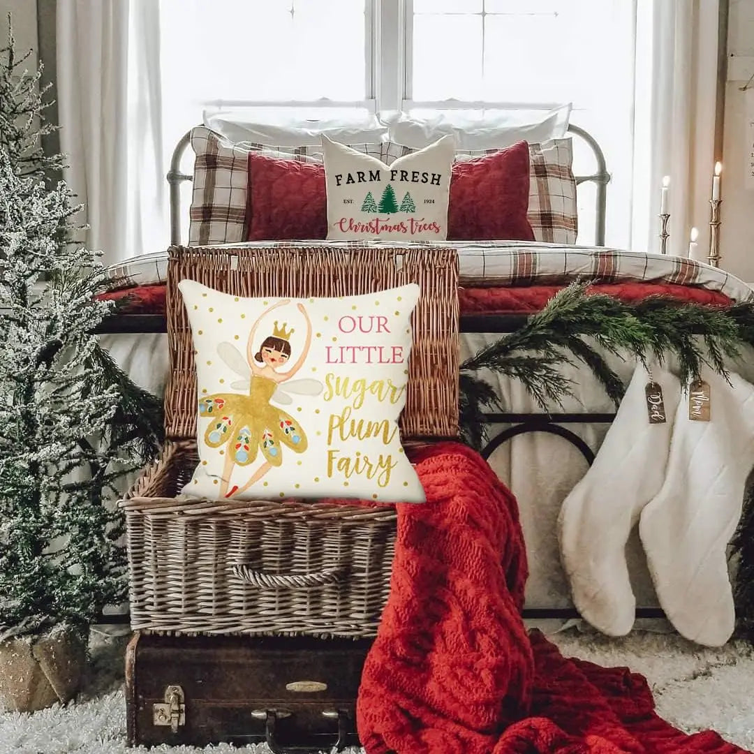 Nussknacker Kissenbezug in Leinen/Baumwolle, bedruckt, 45x45 cm