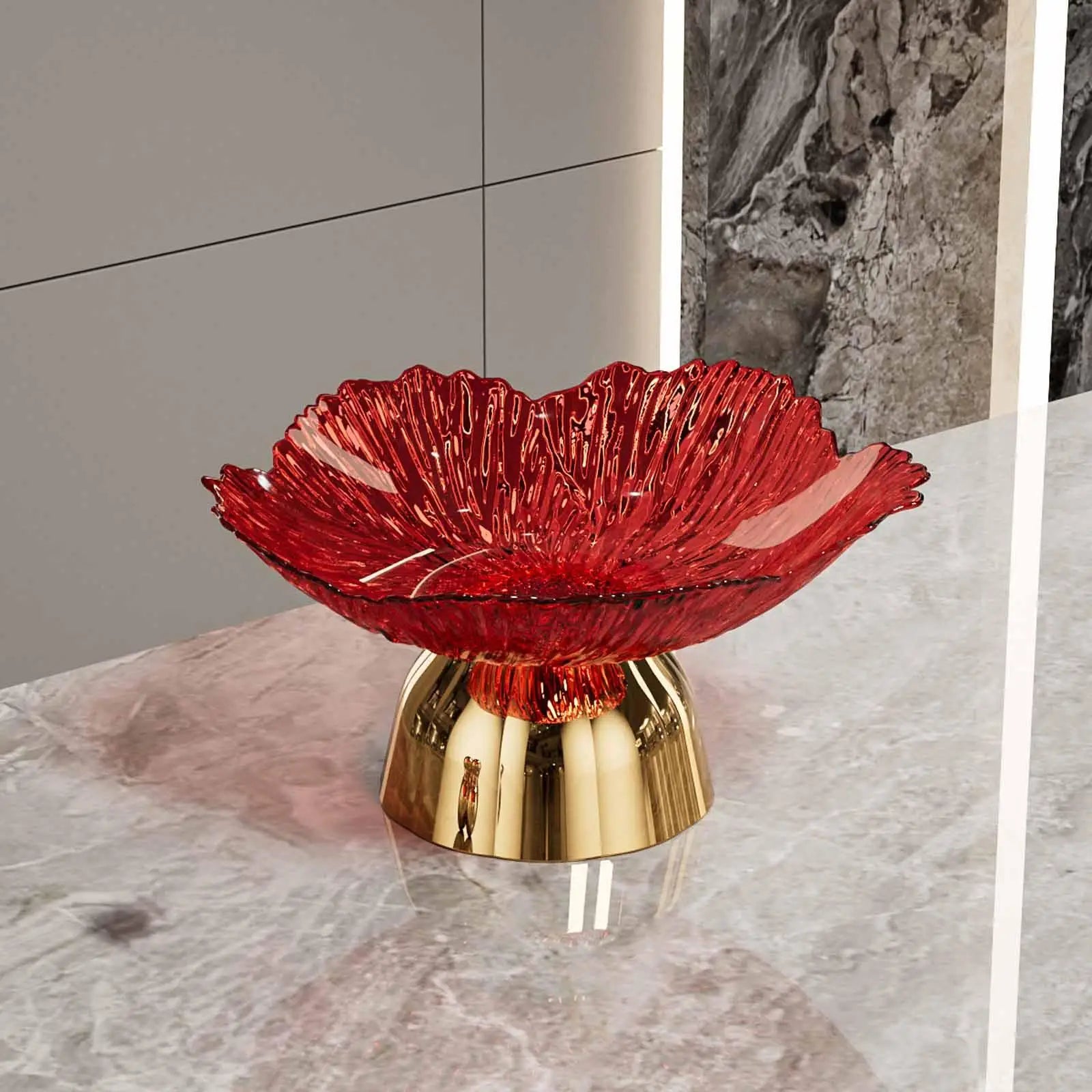 Obstschale mit Sockel – Modernes Design – 24x12 cm Display