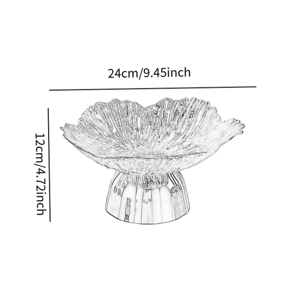 Obstschale mit Sockel – Modernes Design – 24x12 cm Display