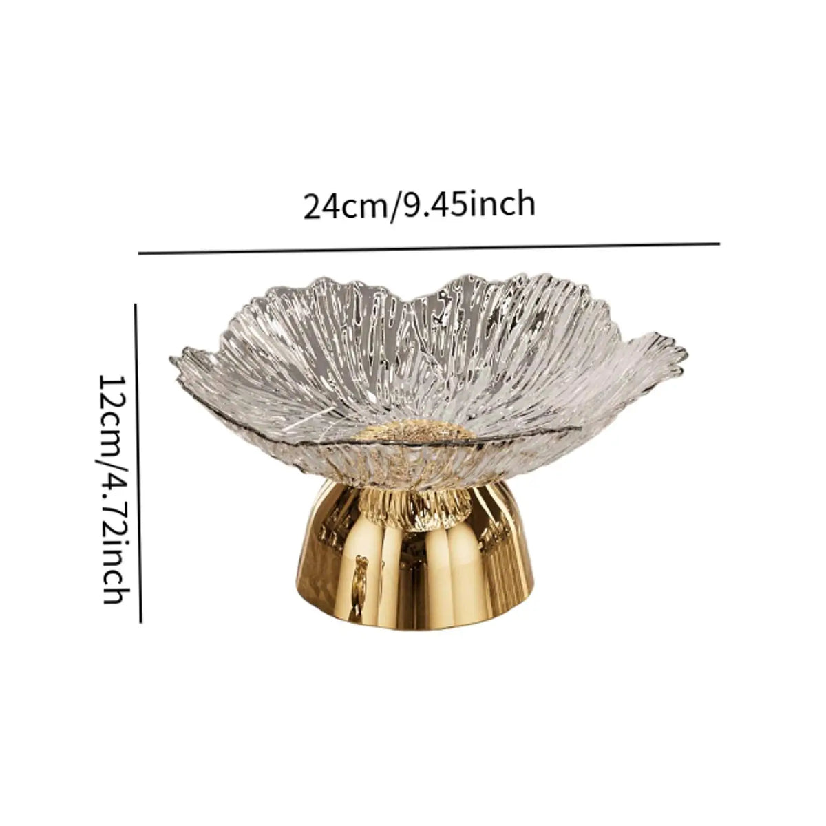 Obstschale mit Sockel – Modernes Design – 24x12 cm Display