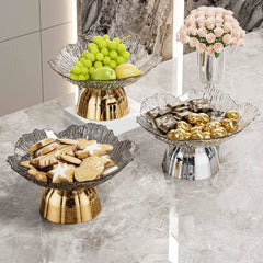 Obstschale mit Sockel – Modernes Design – 24x12 cm Display