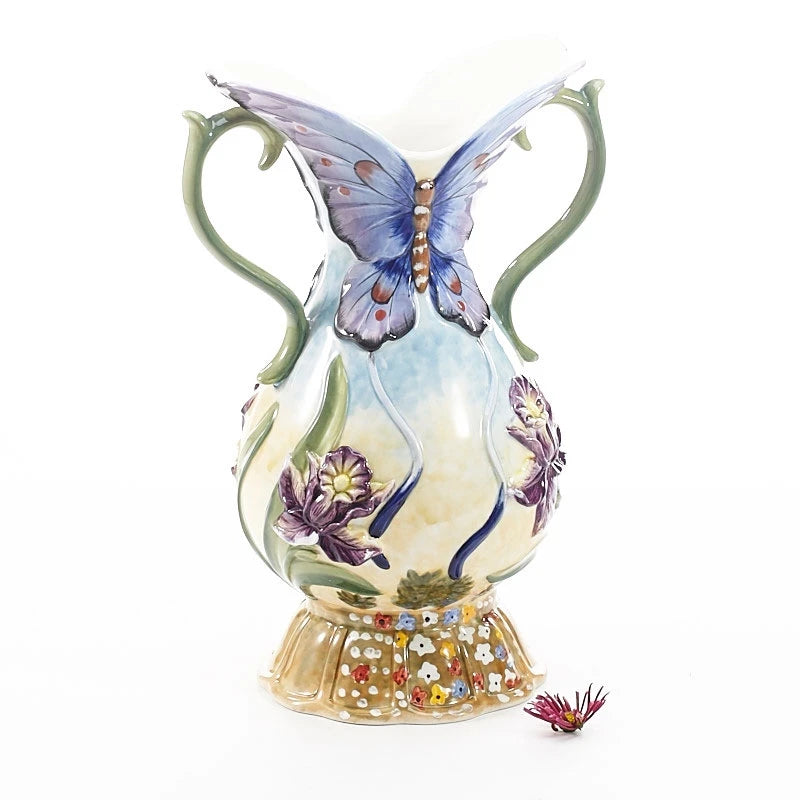 Orchideen Keramikvase – Pastoral Stil 22.8X16X33CM