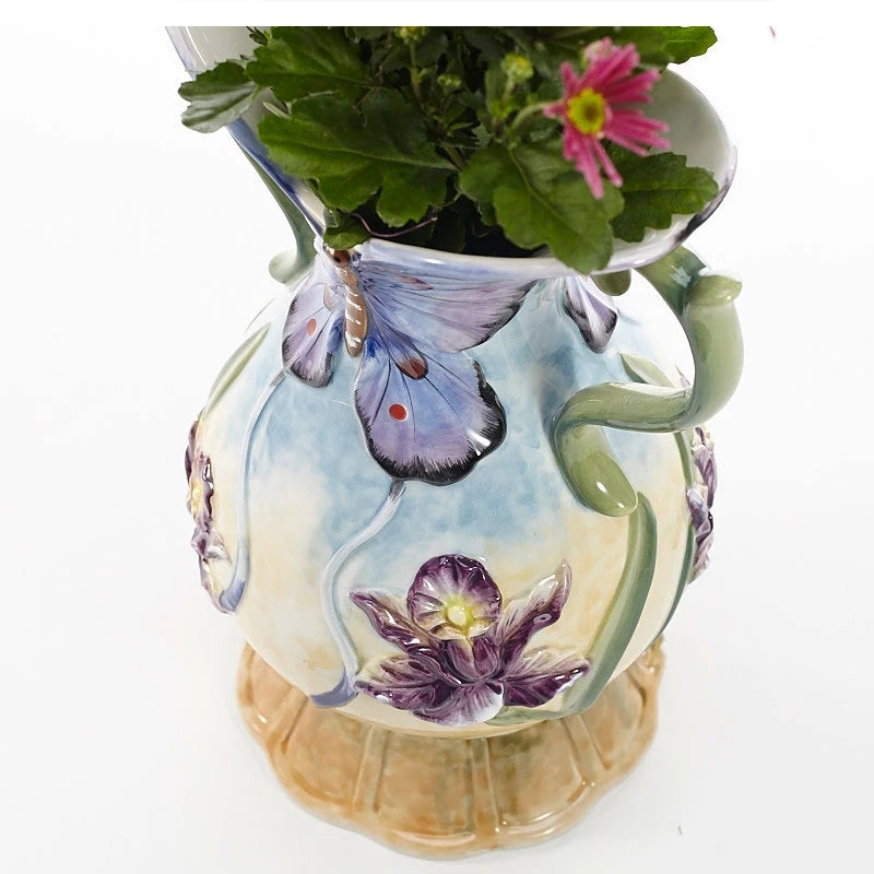 Orchideen Keramikvase – Pastoral Stil 22.8X16X33CM