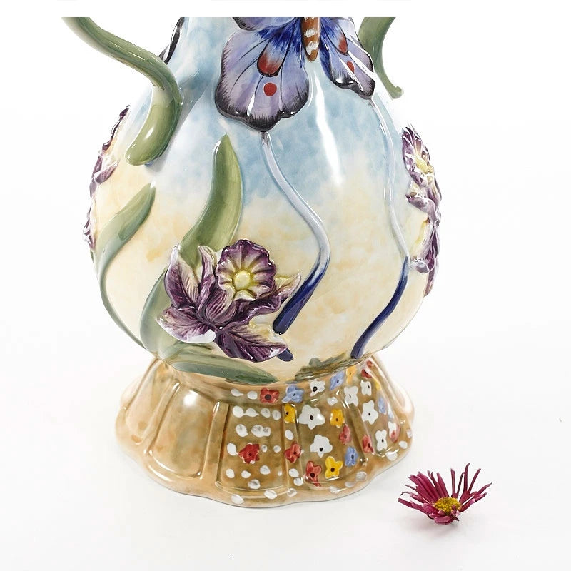 Orchideen Keramikvase – Pastoral Stil 22.8X16X33CM