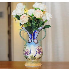 Orchideen Keramikvase – Pastoral Stil 22.8X16X33CM