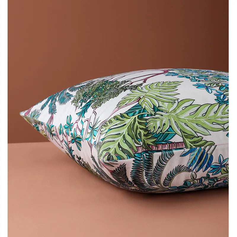 orientalischer weisser samt kissenbezug mit tiermotiv grössen 45x45 cm, 50x50 cm, 60x60 cm