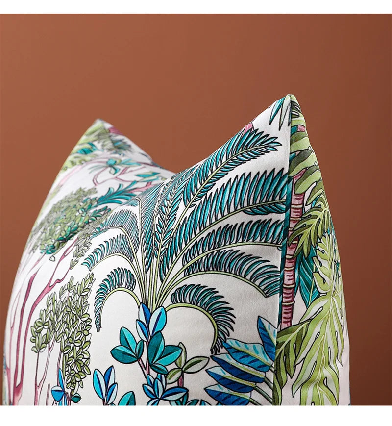 Orientalischer Samt Kissenbezug Tiermotiv Farbe: Weiss Grösse: 50x50 cm