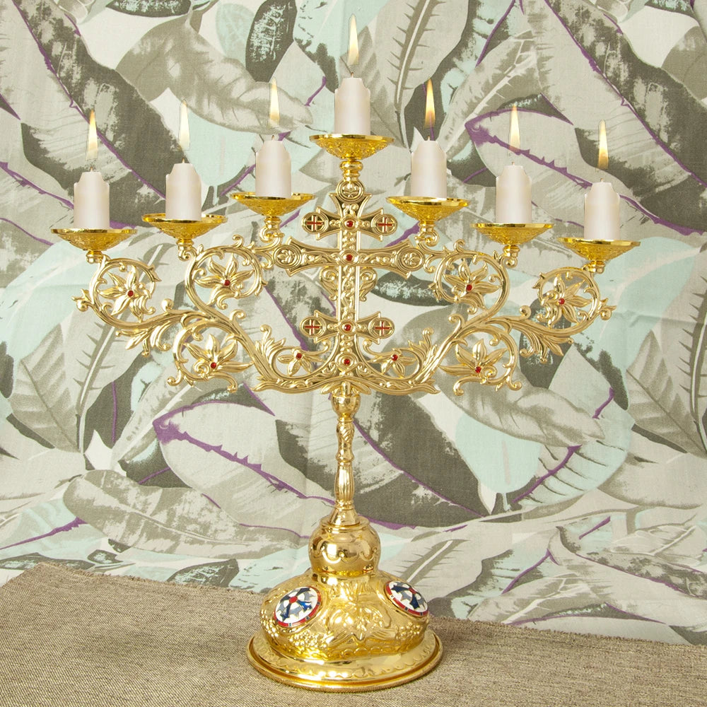 Orthodoxer Kerzenhalter - Goldlegierung - Für Zuhause