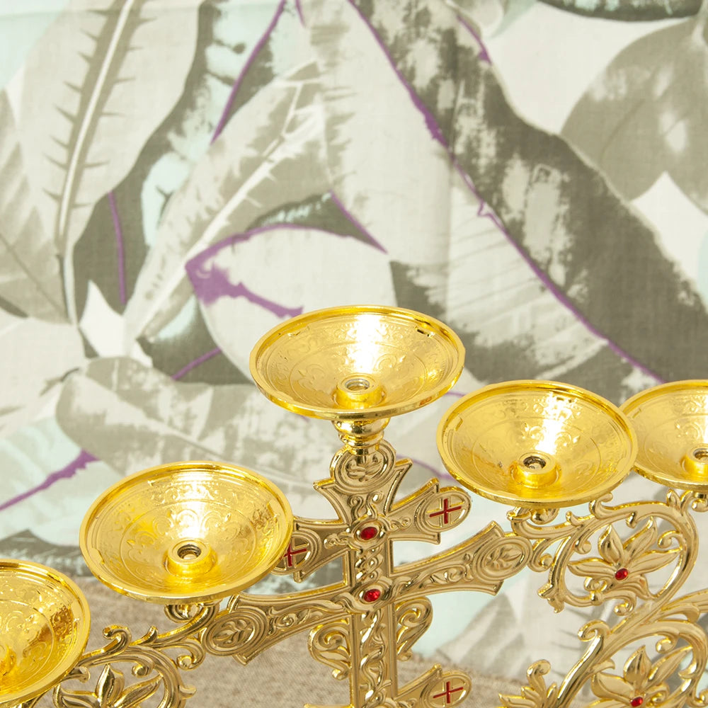 Orthodoxer Kerzenhalter - Goldlegierung - Für Zuhause