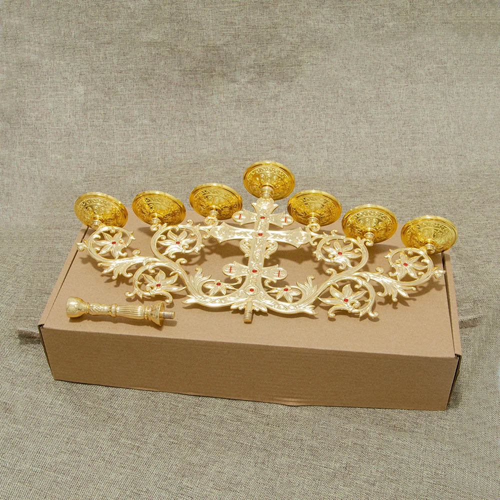 Orthodoxer Kerzenhalter - Goldlegierung - Für Zuhause