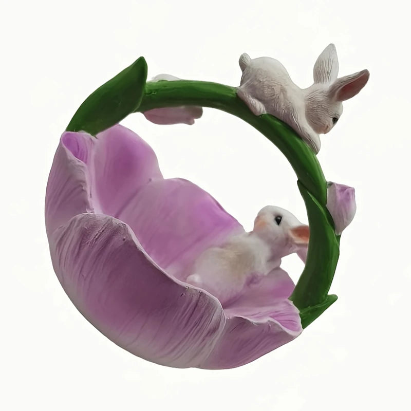 Osterhasen Schmuckschale – Modernes Harz – 15x14x16cm