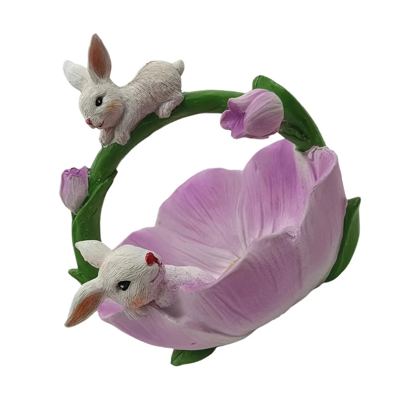 Osterhasen Schmuckschale – Modernes Harz – 15x14x16cm