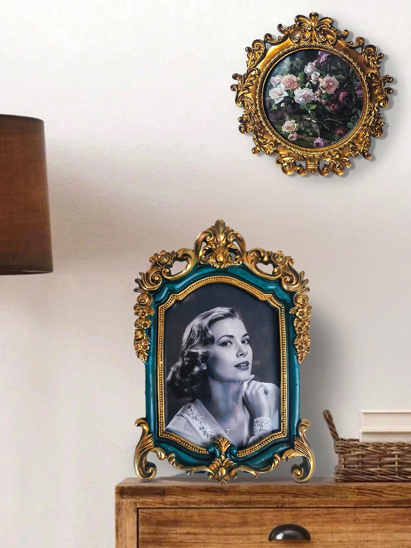 Ovale Vintage Resin Bilderrahmen – Klassisches Gold-Design