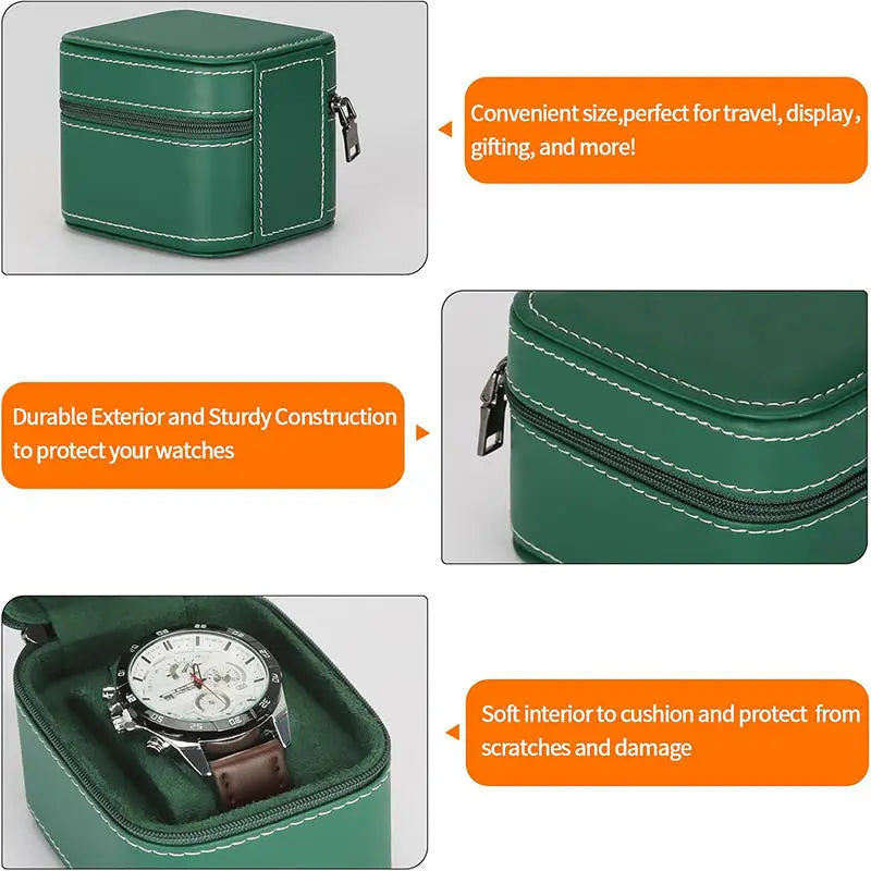PU Leder Uhrenbox – Stilvolles Display 10x8x8cm