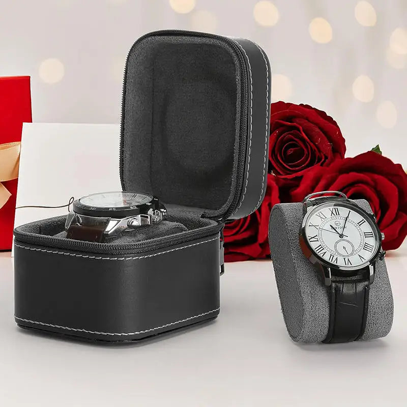 PU Leder Uhrenbox – Stilvolles Display 10x8x8cm