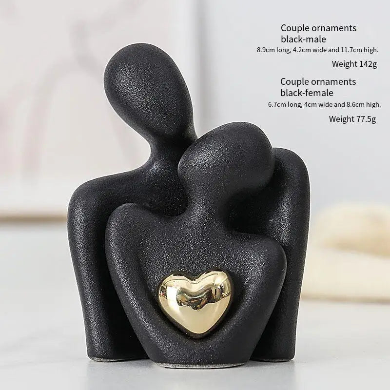 moderne keramikfigur in weiss 12CM im stil der paarfigur