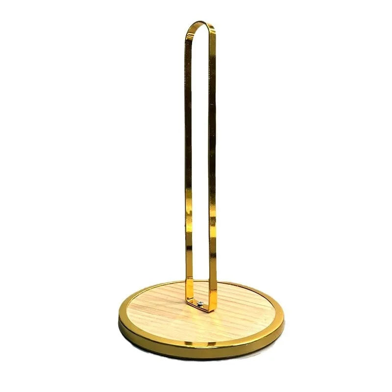 Papierhandtuchhalter – Eisen & Bambus – Gold Dekor