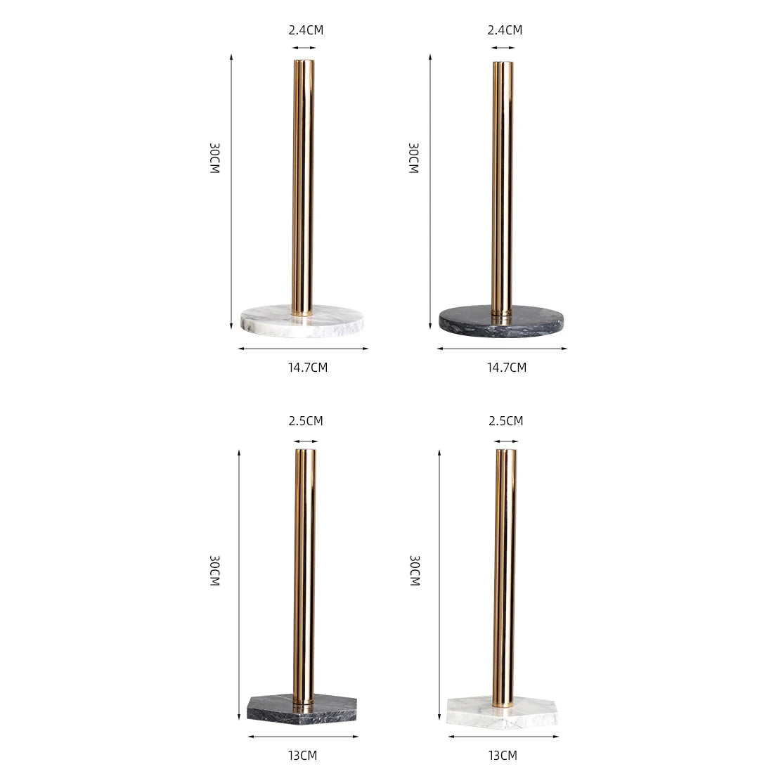 Papierhandtuchhalter – Gold & Marmor Design 14.7x30cm