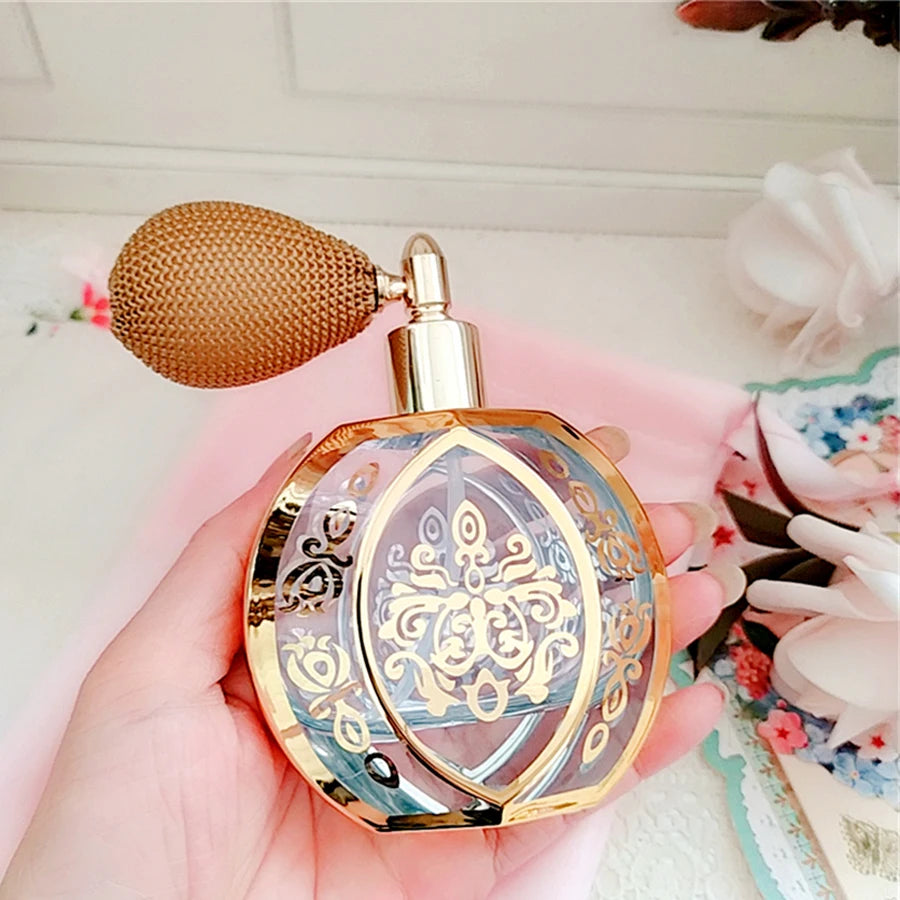 goldene parfümflakon aus glas im französischen stil 50ml