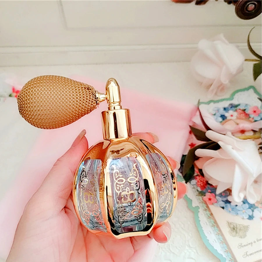 Goldparfümflakon aus Kristallglas im französischen Stil 50ml