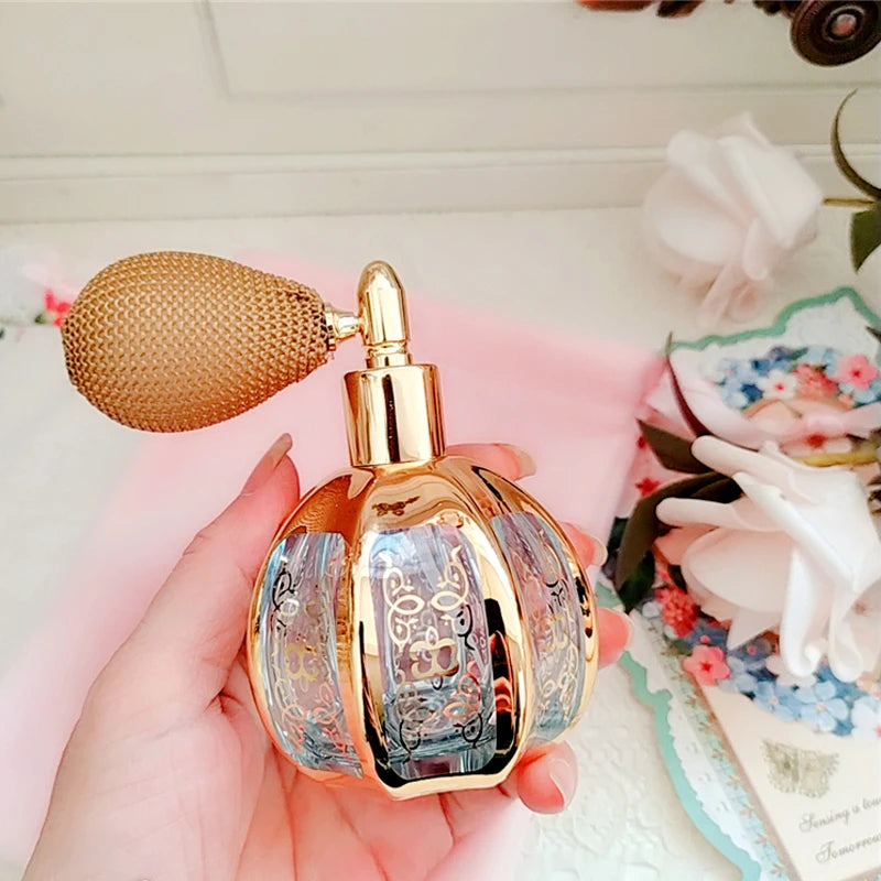 vergoldeter Parfumflakon aus Kristallglas im französischen Stil 50ml