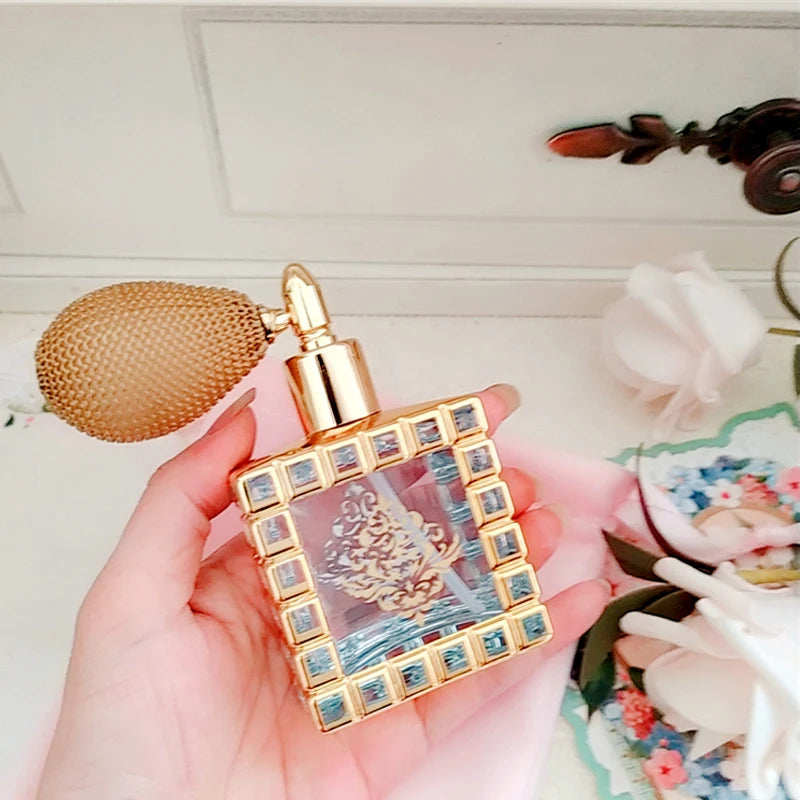 Parfümflakon aus vergoldetem Glas, französischer Stil, 50 ml