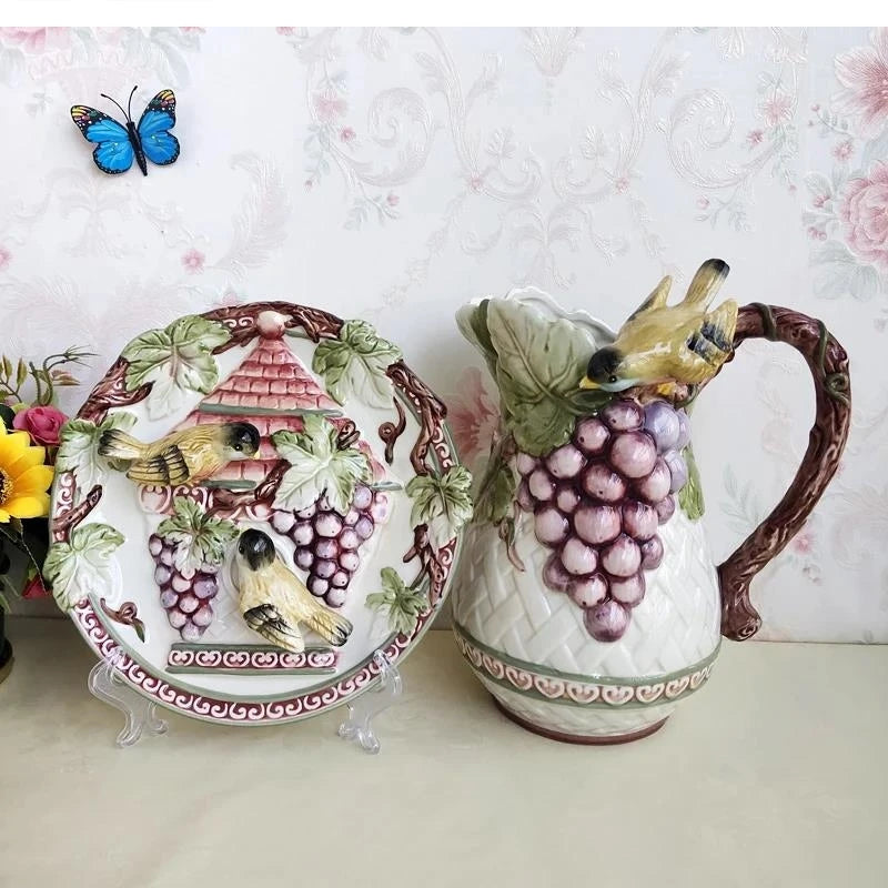 Pastoral Keramikvase – 3D Design – Wohnaccessoire