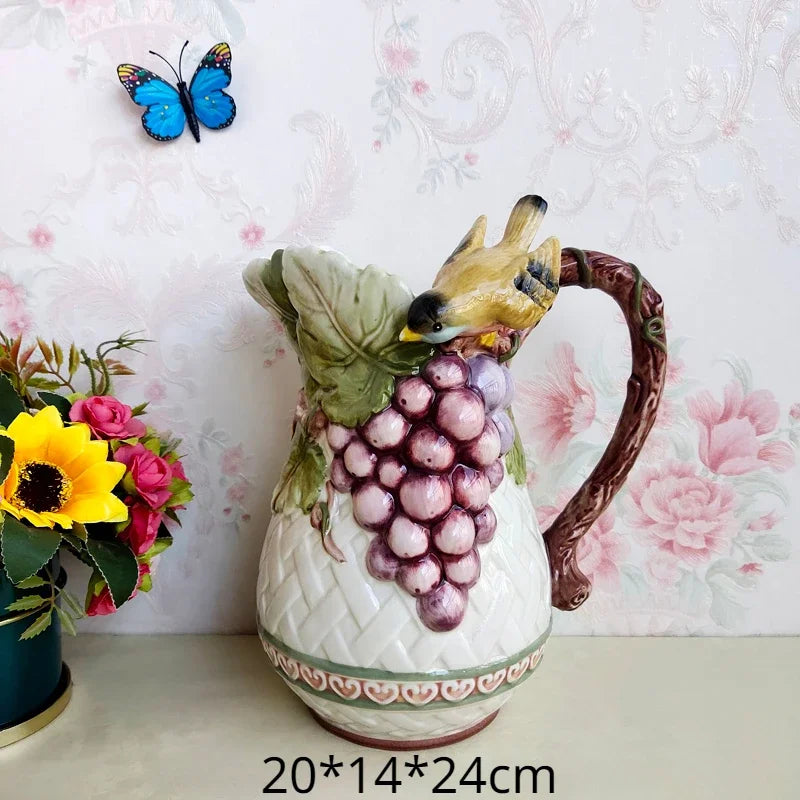 Pastoral Keramikvase – 3D Design – Wohnaccessoire