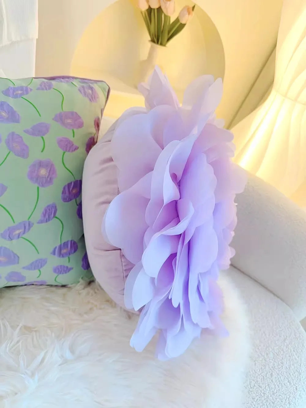 Pastorale Blumen Kissenhülle – Klassisches Baumwolle 45x45cm