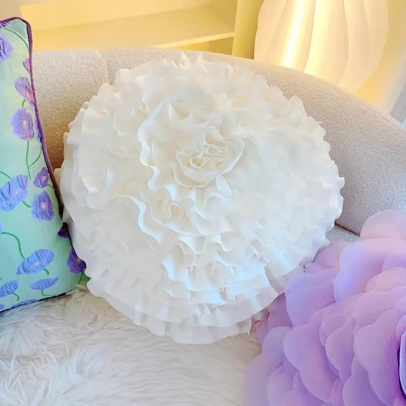 Pastorale Blumen Kissenhülle – Klassisches Baumwolle 45x45cm