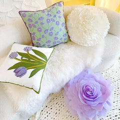 Pastorale Blumen Kissenhülle – Klassisches Baumwolle 45x45cm