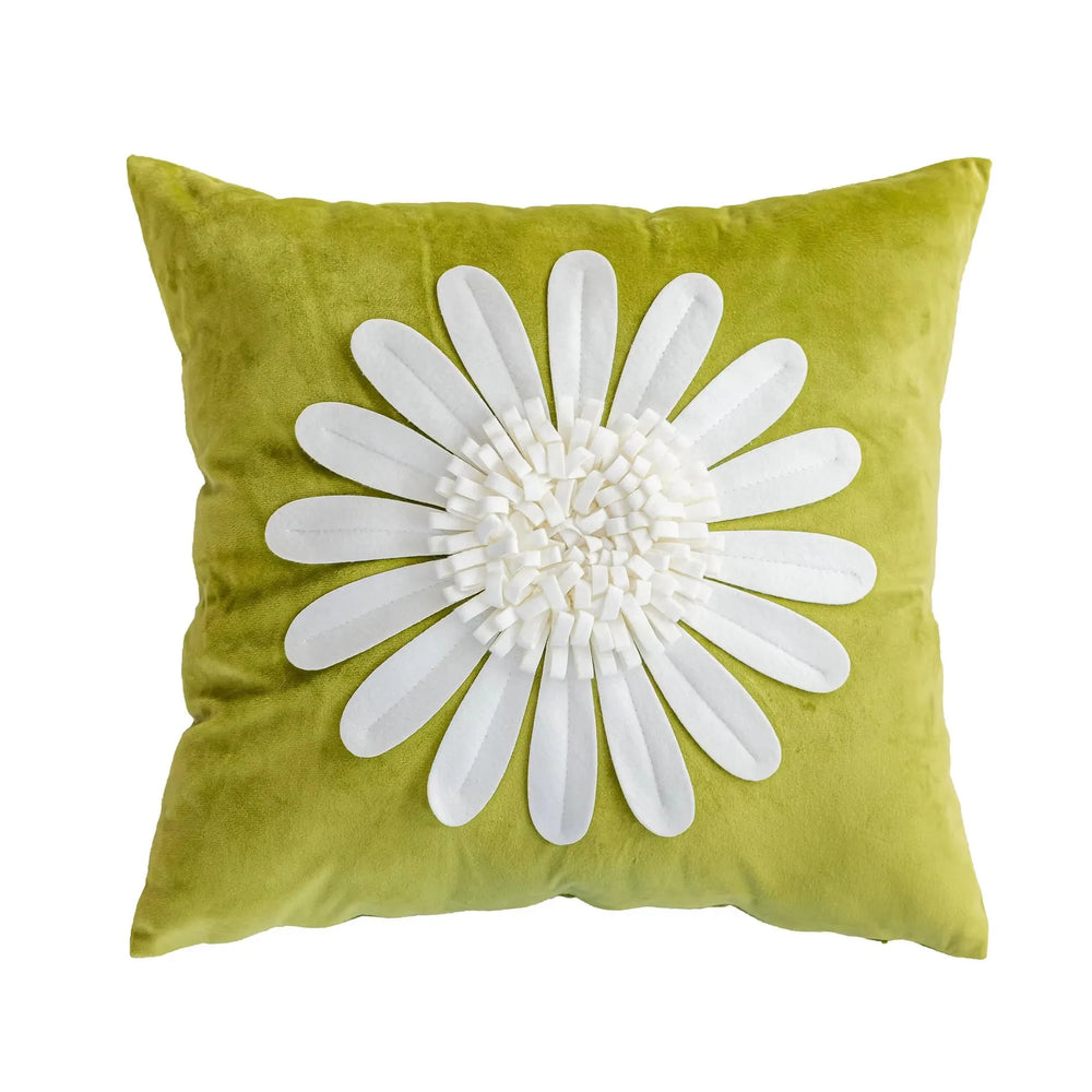 Pastorale Blumen Kissenhülle – Klassisches Baumwolle 45x45cm