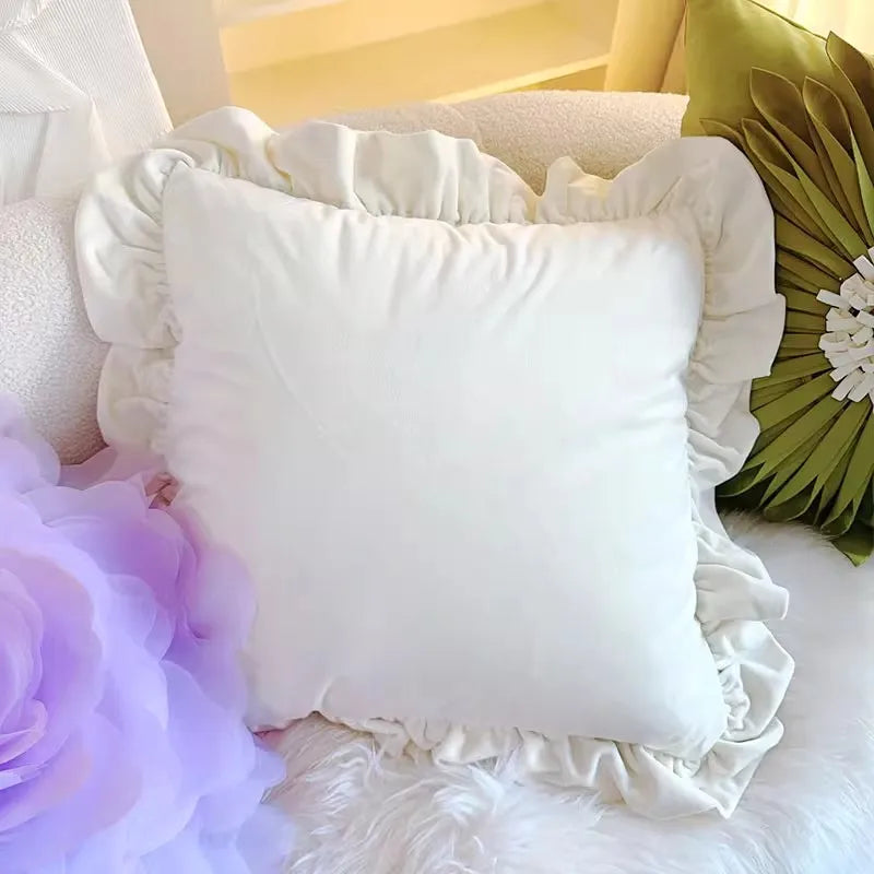 Pastorale Blumen Kissenhülle – Klassisches Baumwolle 45x45cm