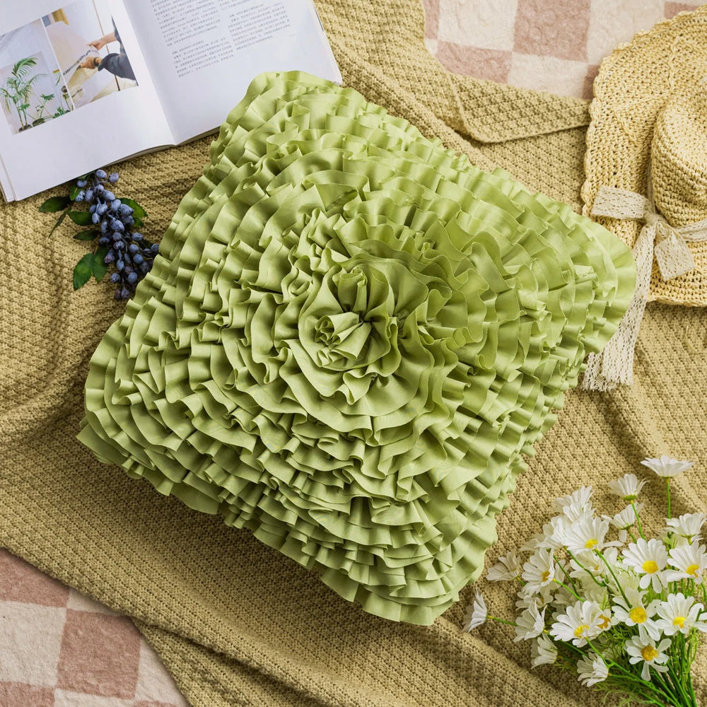 Pastorale Blumen Kissenhülle – Klassisches Baumwolle 45x45cm