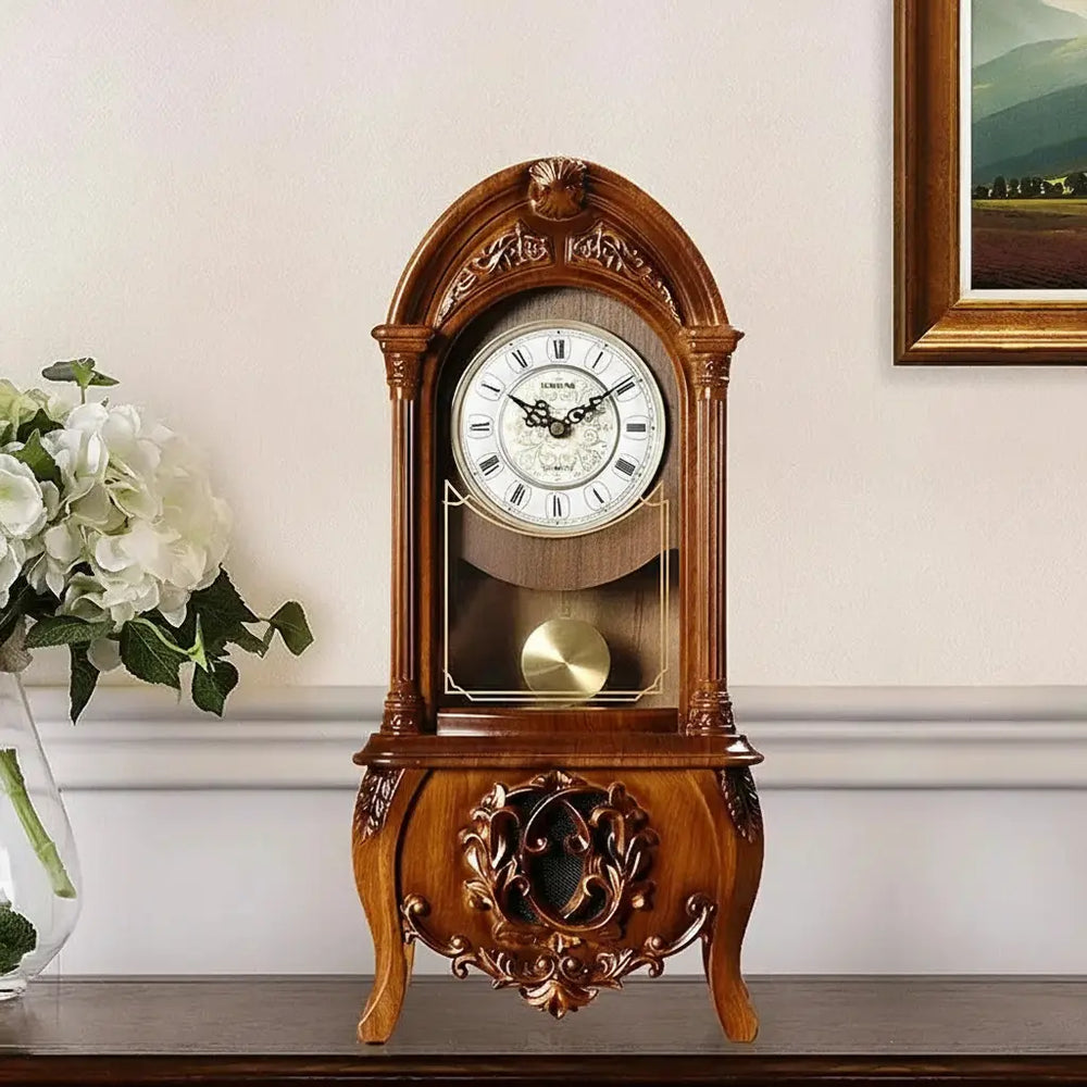 Pendeluhr Holz – Geometrisches Design Kreativer Tisch