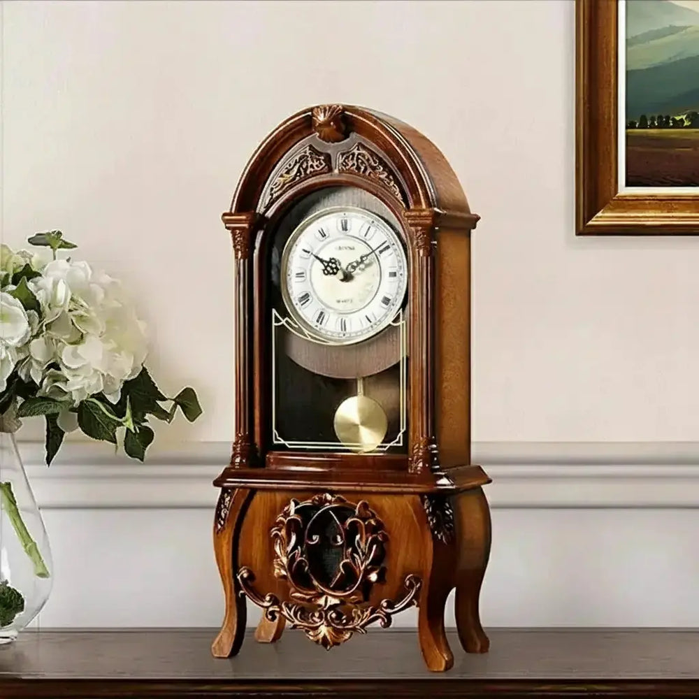 Pendeluhr Holz – Geometrisches Design Kreativer Tisch