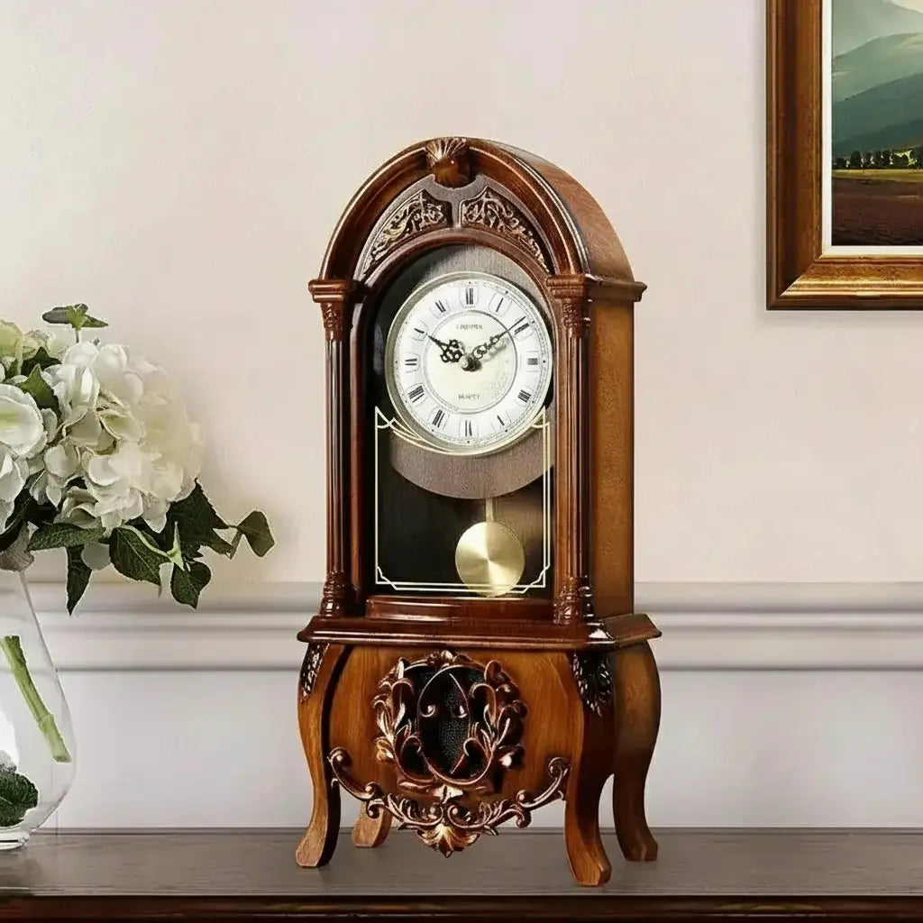 Pendeluhr Holz – Geometrisches Design Kreativer Tisch