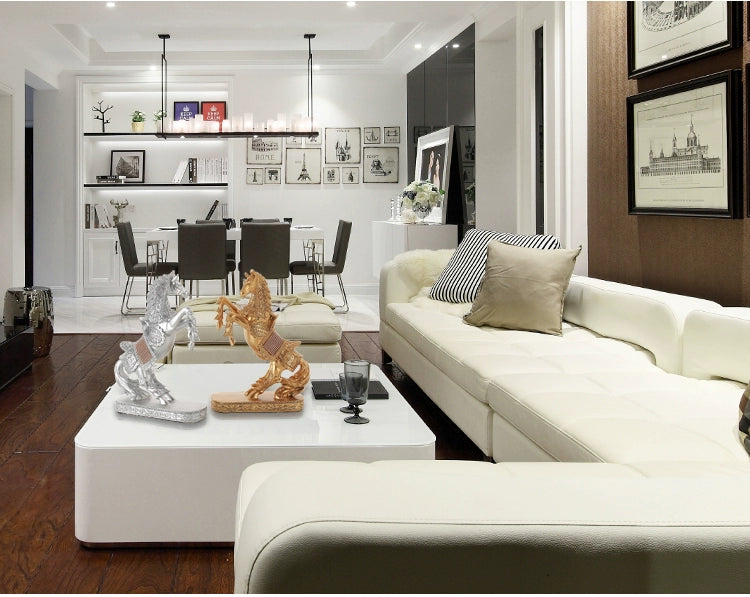 Pferdeskulptur – Origami-Design – Harz – Wohnaccessoire