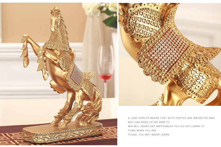 Pferdeskulptur – Origami-Design – Harz – Wohnaccessoire