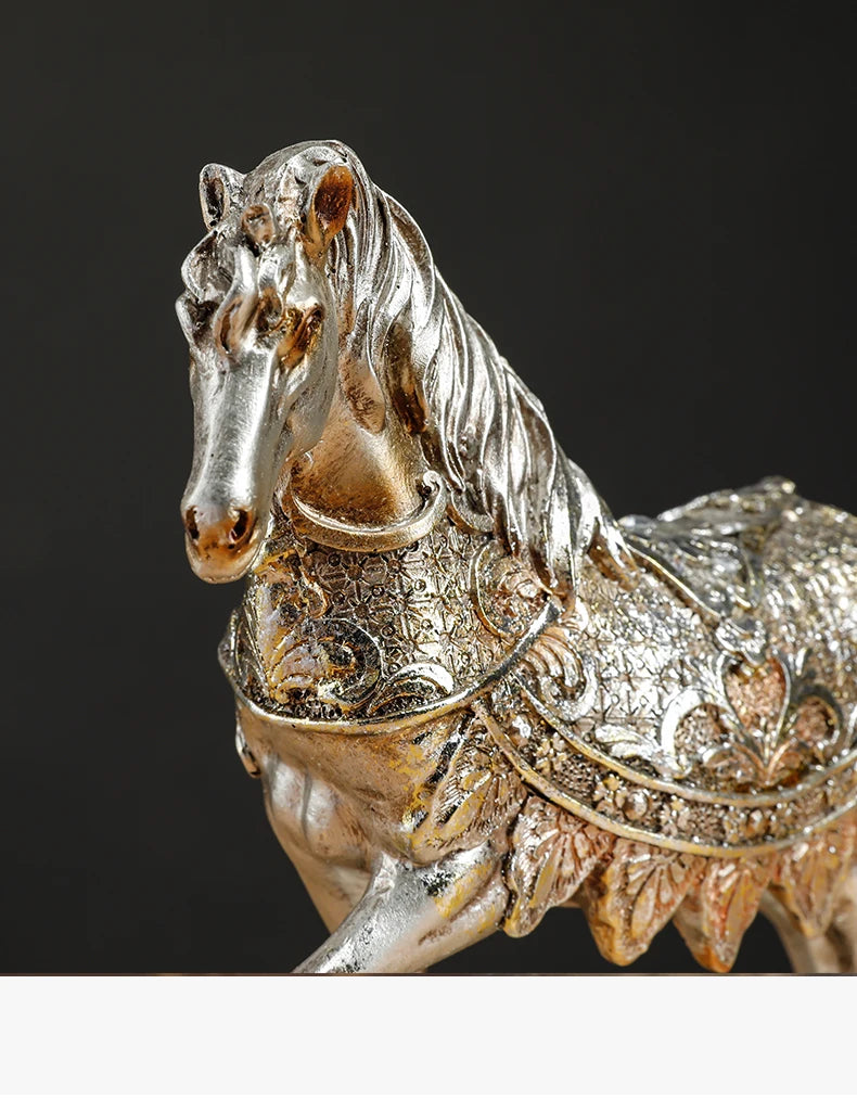 Pferdestatue – Retro-Harz – Schreibtischdeko