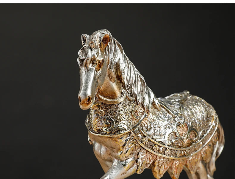 Pferdestatue – Retro-Harz – Schreibtischdeko