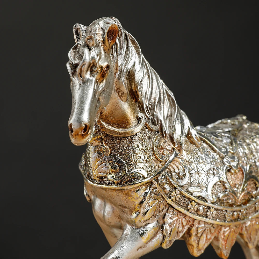 Pferdestatue – Retro-Harz – Schreibtischdeko