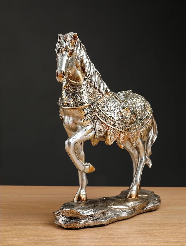 Pferdestatue – Retro-Harz – Schreibtischdeko