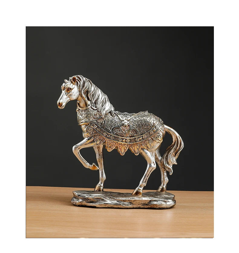 Pferdestatue – Retro-Harz – Schreibtischdeko