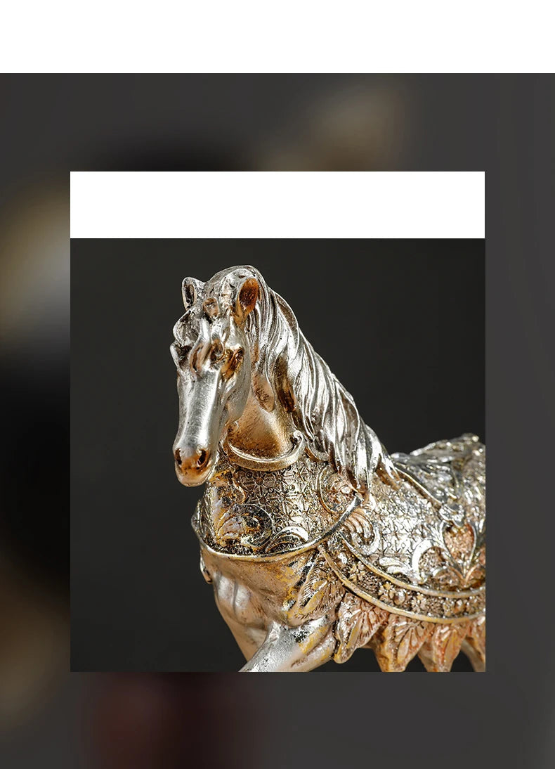 Pferdestatue – Retro-Harz – Schreibtischdeko