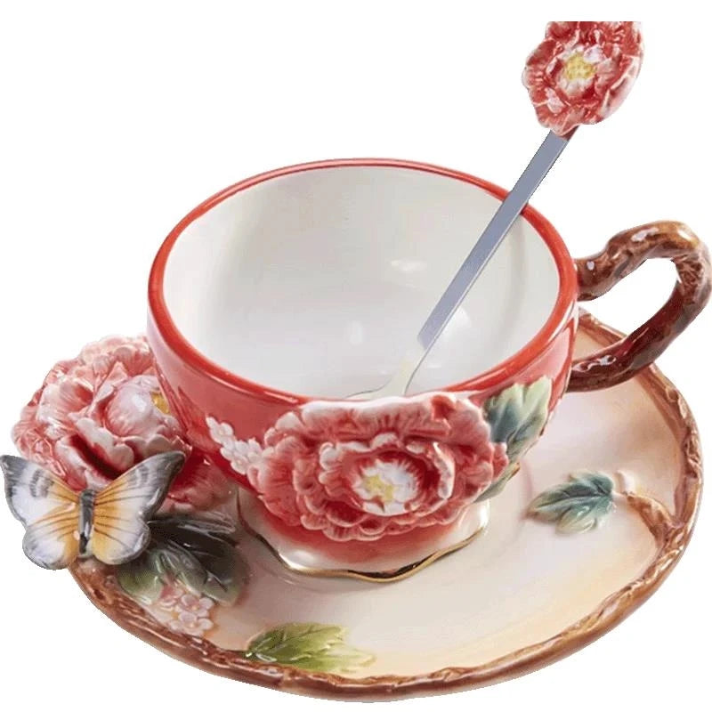 Pfingstrose Keramik Tee Set – Japan Stil – 101-200ml